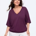 Supersoft Stretchy V-Neck Plain T-Shirt
