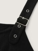 Wide Straps Belted Buckle Detail Midi Dress - Image 8