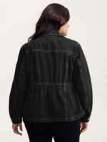 Supersoft Stretchy Waist Button-Down Denim Jacket - Image 19