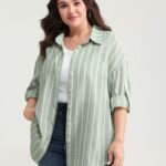 Adjustable Tab Sleeve Button-Down Shirt