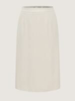 Minimal Solid Back Split A Line Midi Skirt - Image 7