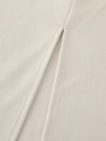 Minimal Solid Back Split A Line Midi Skirt - Image 6