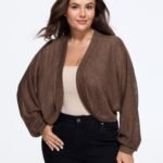 Sheer Dolman Sleeve Open Front Crop Kimono