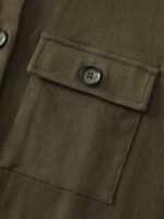 Lapel Collar Button‑Front Flap Pockets Jacket - Image 5