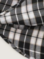 Plaid Print Hooded Sleeveless Long Vest - Image 7