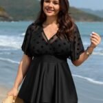 Polka Dots Sheer Swim Top