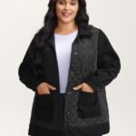 Pockets Contrast Puffer Quilted Jacket