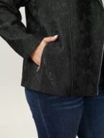 Lace Mesh Pocket Zipper Jacket - Image 4