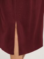 Stretchy Waist Pleated Midi Dress - Image 12