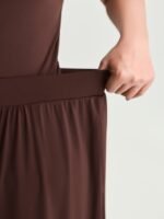 Supersoft Stretchy Pleated Flared Plain Pants - Image 3
