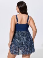 Leopard Print Knotted Surplice Swim Dress - Image 15