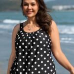 Classic Polka Dots Bust Support Swim Top