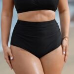 High Rise Ruched Plain Bikini Bottoms