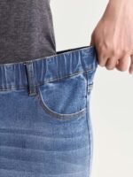 Pull-On Stretchy Denim Shorts - Image 11