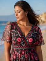 Sarong Set Floral Print One-Piece Swimsuit - Image 35