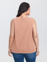 Solid V Neck Laser Cut Tank Top - Image 16