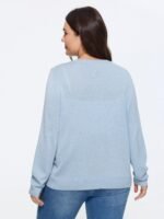 Classic Solid Crew Neck Button Down Knit Cardigan - Image 4