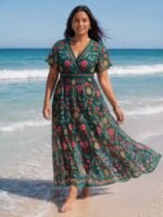 Sarong Set Floral Print One-Piece Swimsuit - Image 20