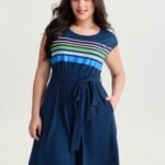 Supersoft Colorful Striped Print Mini Dress