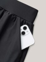 High Waisted Pockets Solid Pleated Swim Shorts - Image 7