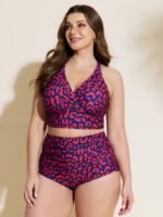 Leopard Print Cross-Straps Bikini Top - Image 34