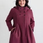 Hooded Pleated Pockets Waist-Defining Coat