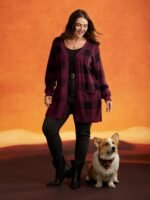 Supersoft Essentials Plaid Open Cardigan - Image 4