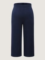 Stretchy Pit Strip Solid Loungewear Set - Image 10
