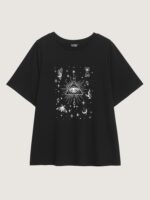 Celestial Print Round Neck T-Shirt - Image 6
