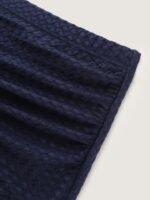 Textured Knotted Front Pockets Swim Dress - Image 10