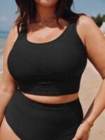 Textured Triangular Waist Bikini Top - Image 10