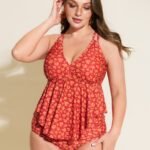 Floral Print Fit And Flare Swim Top