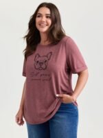 Supersoft Paws Print Stretchy-Fit T-Shirt - Image 2