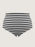 Striped Contrast Twist Front Swim Dress - Image 9