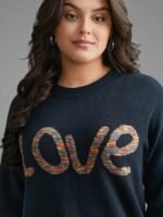Supersoft Essentials Love Pattern Heather Pullover - Image 5