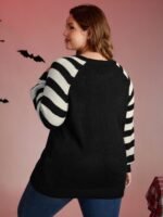 Hey Ghost Raglan Stripe Sleeve Pullover - Image 4