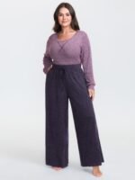 Heather Drawstring Loose Lounge Bottoms - Image 10
