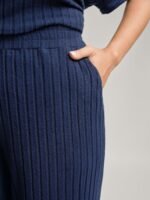 Stretchy Pit Strip Solid Loungewear Set - Image 6