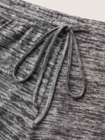 Heather Drawstring Loose Lounge Bottoms - Image 6