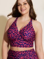 Leopard Print Cross-Straps Bikini Top - Image 33