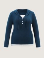 2-in-1 Button Hooded Pullover - Image 7