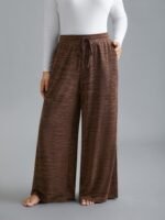 Heather Drawstring Loose Lounge Bottoms - Image 14