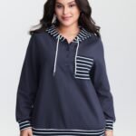 Pure Cotton Color Contrast Hoodie