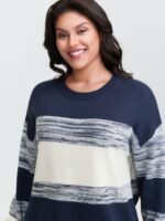Yarn Blend Colorblock Pullover - Image 2