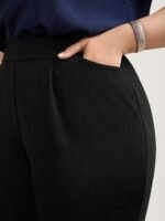 Pleated Stretchy Waist Skinny-Fit Pants - Image 2