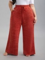 Heather Drawstring Loose Lounge Bottoms - Image 17