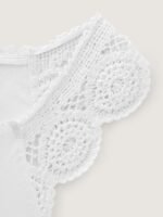 Supersoft Floral Lace Straps Pleated Tank Top - Image 5