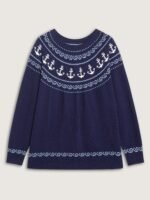 Fair-Isle Nautical Elements Jacquard Pullover - Image 8