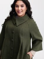 Flared Sleeve A-Line Button Jacket - Image 2