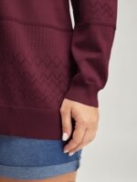 Supersoft Textured Eyelet Trim Pullover - Image 2